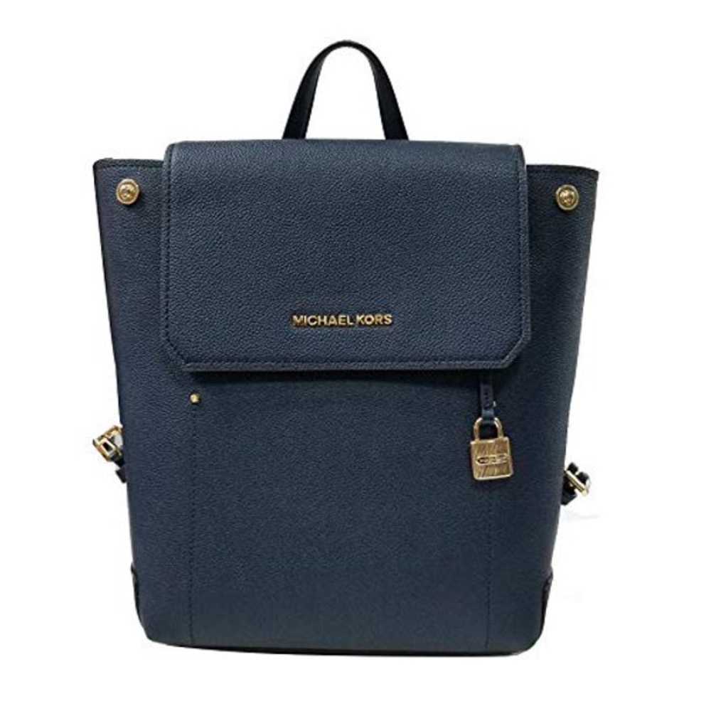 Michael Michael Kors Hayes Medium Leather Backpack Bag Black